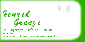 henrik greczi business card